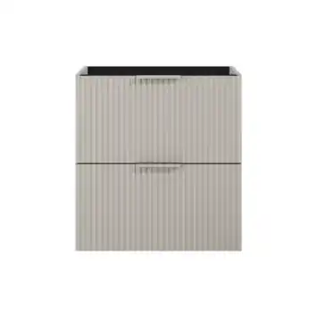 Atlantic wastafelonderkast Raff taupe ribbelfront 60 x 45,2 x 63,5 cm