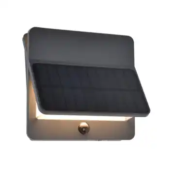 LUTEC wandlamp Aleta Solar antraciet 12,6W met bewegingssensor