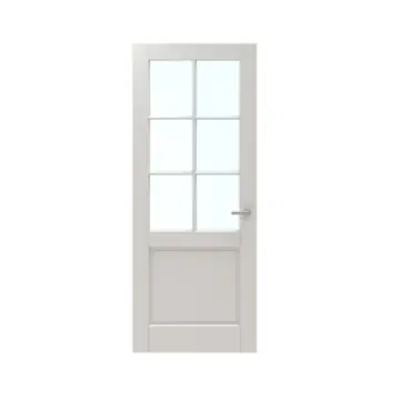 Lundia binnendeur Frama En 2C01 blank glas wit gegrondverfd opdek links 83 x 201,5 cm