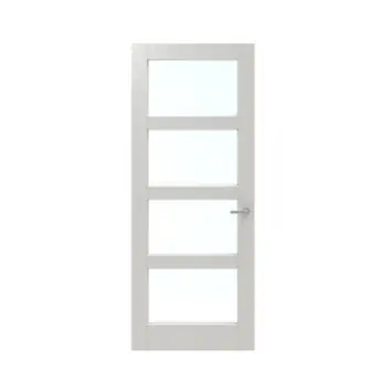 Lundia binnendeur Frama En 2D04 mat glas wit gegrondverfd opdek links 93 x 231,5 cm