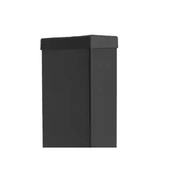Profielpaal rechthoek zwart 6 x 12 cm, lengte 260 cm