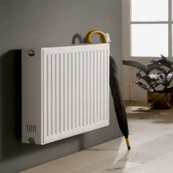 Sanivesk radiator Imago Una wit zij-aansluiting T11 50 x 50 cm