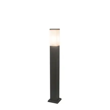 QAZQA staande buitenlamp Malios 1-lichts 60W E27 donkergrijs staal 80 cm