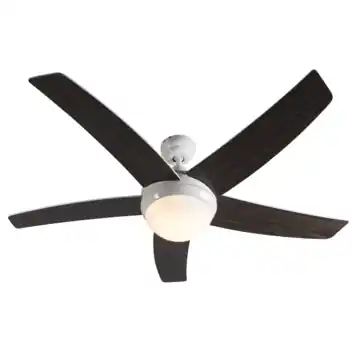 QAZQA plafondventilator met verlichting Cool 52 2-lichts 40W E14 wit hout