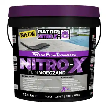 Gator Nitro-X fijn voegzand zwart 12,5 kg