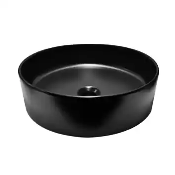 Marho Qira waskom rond 40 x 12 cm keramiek mat zwart