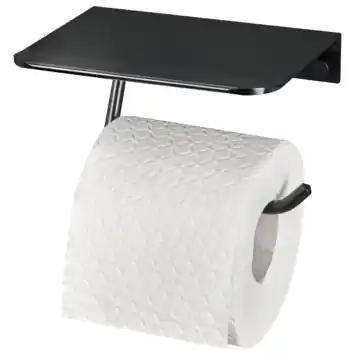 Haceka toiletrolhouder Redefine wandmontage metaal mat zwart