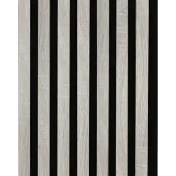Kleurstaal lattenwand Decowall Acoustic grijs eiken 25x30 cm