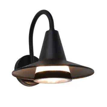 LUTEC wandlamp Swan zwart 25W