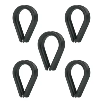 Kousset 4mm RVS Zwart 5st