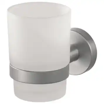 Haceka Kosmos enkele tandenborstelhouder beker glas RVS