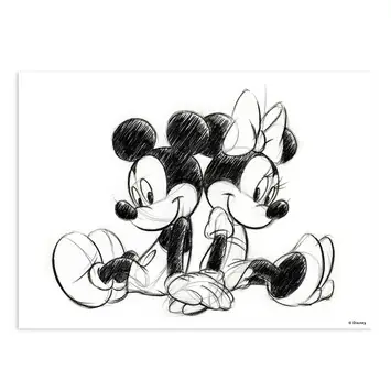 Canvas Mickey Sketch Sitting 50x40 cm