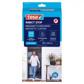 tesa Insect Stop magnetische deurhor 100 x 220 cm antraciet