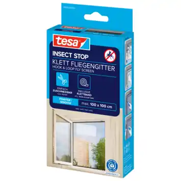 tesa Insect Stop raamhor met klittenband Standard 100 x 100 cm wit