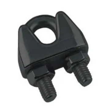 Staaldraad klem 10mm RVS Zwart