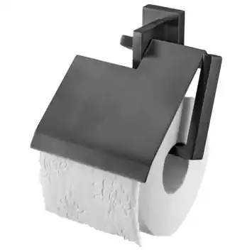 Haceka toiletrolhouder Edge met klep grafiet