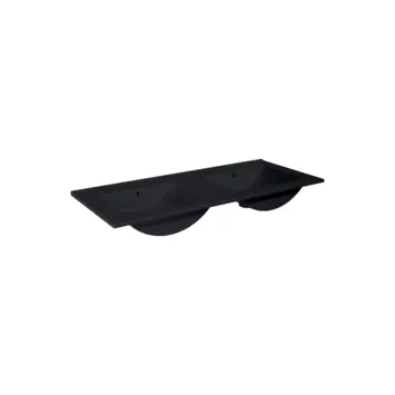 Atlantic wastafel Kyra zwart keramiek 120 cm