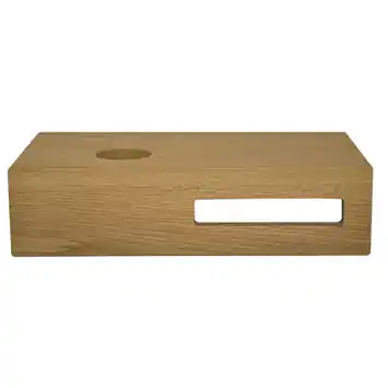 Marho Tarn wastafelblad toilet links 40 x 21 x 10 cm massief hout