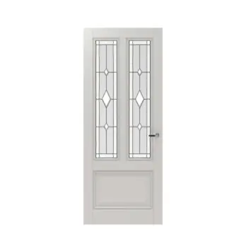 Lundia binnendeur Frama Tva 2I01 glas in lood wit gegrondverfd stomp 78 x 231,5 cm