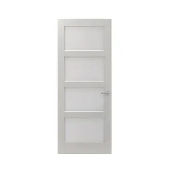 Lundia binnendeur Frama En 2G04 mat facet glas wit gegrondverfd opdek links 83 x 211,5 cm