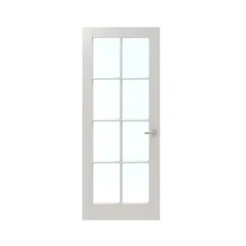 Lundia binnendeur Frama En 2C05 blank glas wit gegrondverfd opdek links 88 x 231,5 cm