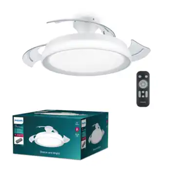 Philips Bliss LED plafondlamp met ventilator wit
