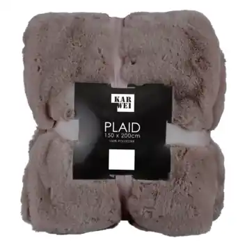 Faux fur plaid beige 200 x 150 cm