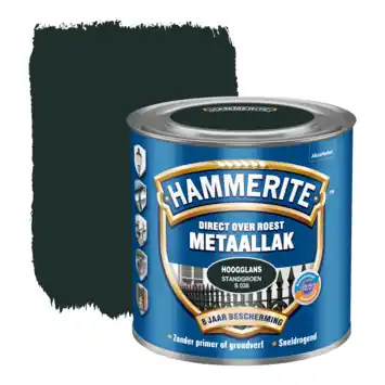 Hammerite Direct over Roest metaallak hoogglans standgroen 250 ml