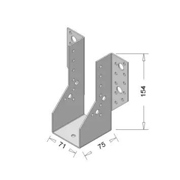 Waelbers raveeldrager zwaar 71 x 154,5 mm verzinkt