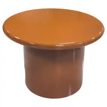 Bijzettafel Theo-Bert Pot oranje hout ø 60 cm