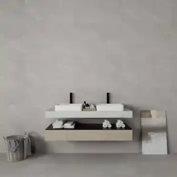 Wandtegel kunststof Allora 30,5x61 cm grijs, dikte 5mm  1,116 m²
