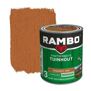 Rambo Pantserbeits Tuinhout zijdeglans transparant teakhout 750 ml