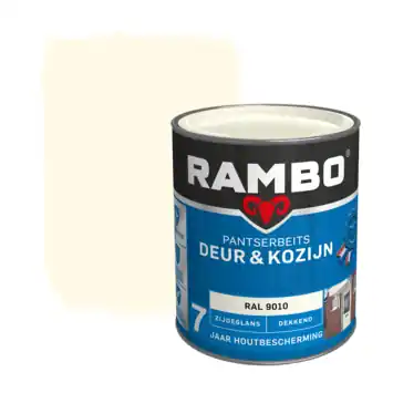 Rambo Pantserbeits Deur & Kozijn zijdeglans dekkend RAL 9010 750 ml