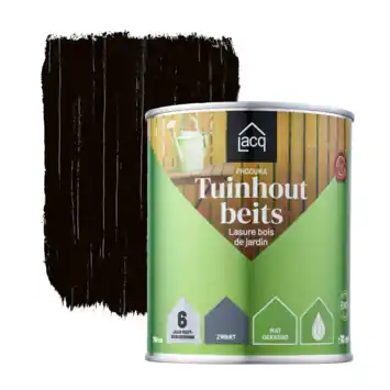 Lacq Produra Tuinhout beits dekkend zwart 750 ml