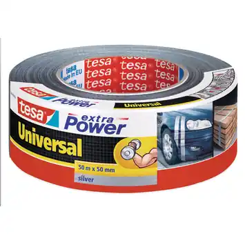 Tesa Universal Extra Power tape zilver 50 m x 50 mm
