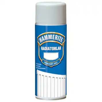 Hammerite radiatorlak spuitbus hoogglans wit 400 ml