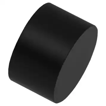 Intensions eindknop Cap 28mm mat zwart 2 stuks