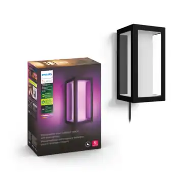 Philips Hue muurlamp Impress zwart - wit en gekleurd licht 16W - smal model