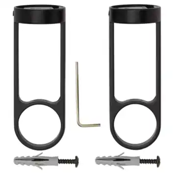 Intensions wandsteun Hooked 28mm mat zwart 2 stuks