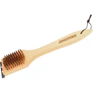 Jamestown BBQ schoonmaakborstel hout bruin 43 x 23 x 28 cm