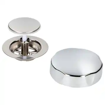 Sanivesk Afvoerplug Bad + Knop Chroom