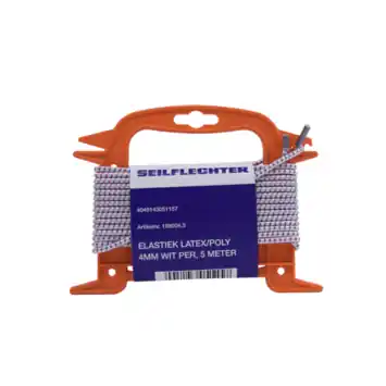 ELASTIEK LATEX/POLY 4MM WIT 5MTR