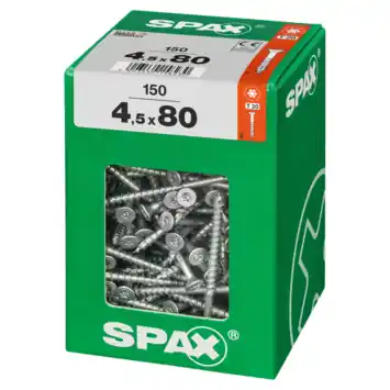 Spax schroef T-Star Plus geel 4,5x80 mm 150 stuks