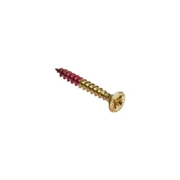 Rotadrill schroef universeel platkop PZ2 messing 3.5x20 mm 38 stuks