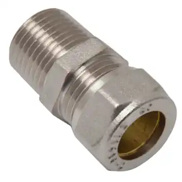Sanivesk Radiatorkoppeling Recht 1/2"Mx15mm