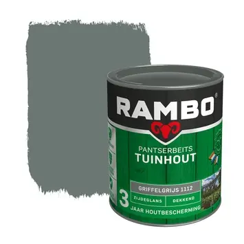 Rambo Pantserbeits Tuinhout zijdeglans dekkend griffelgrijs 750 ml