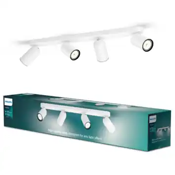 Philips spot Pongee 4-lichts wit