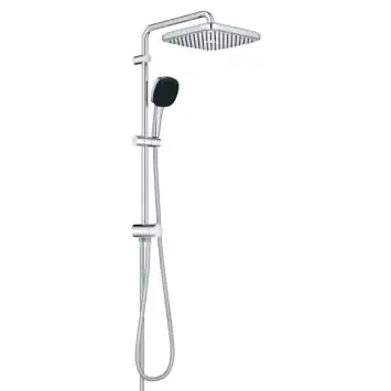 Grohe douchesysteem Vitalio Comfort 250 vierkant met omstelling chroom, max. 8,0L/M bij 3 bar