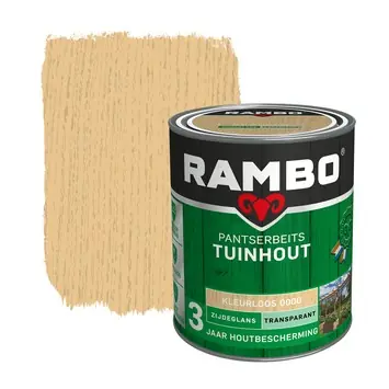 Rambo Pantserbeits Tuinhout zijdeglans transparant kleurloos 750 ml