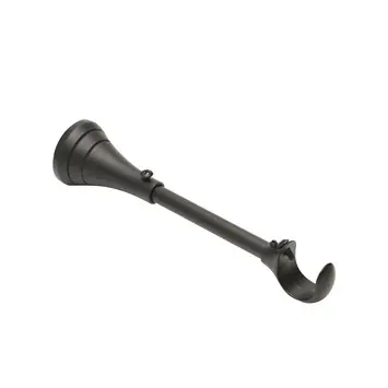 Verstelbare steun 11-22 cm voor 28 mm gordijnroede mat zwart